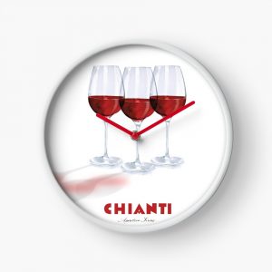 Chianti wijn keuken - wandklok